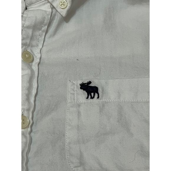 Abercrombie Kids Boys 9/10 Long Sleeve Button Up White Casual Academia Preppy - Picture 5 of 8